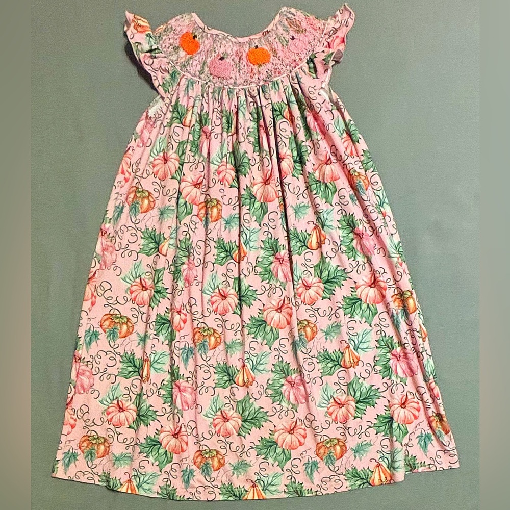 Smocked Frocks Pumpkin Dress